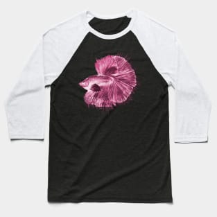 Pink Betta Fish Baseball T-Shirt